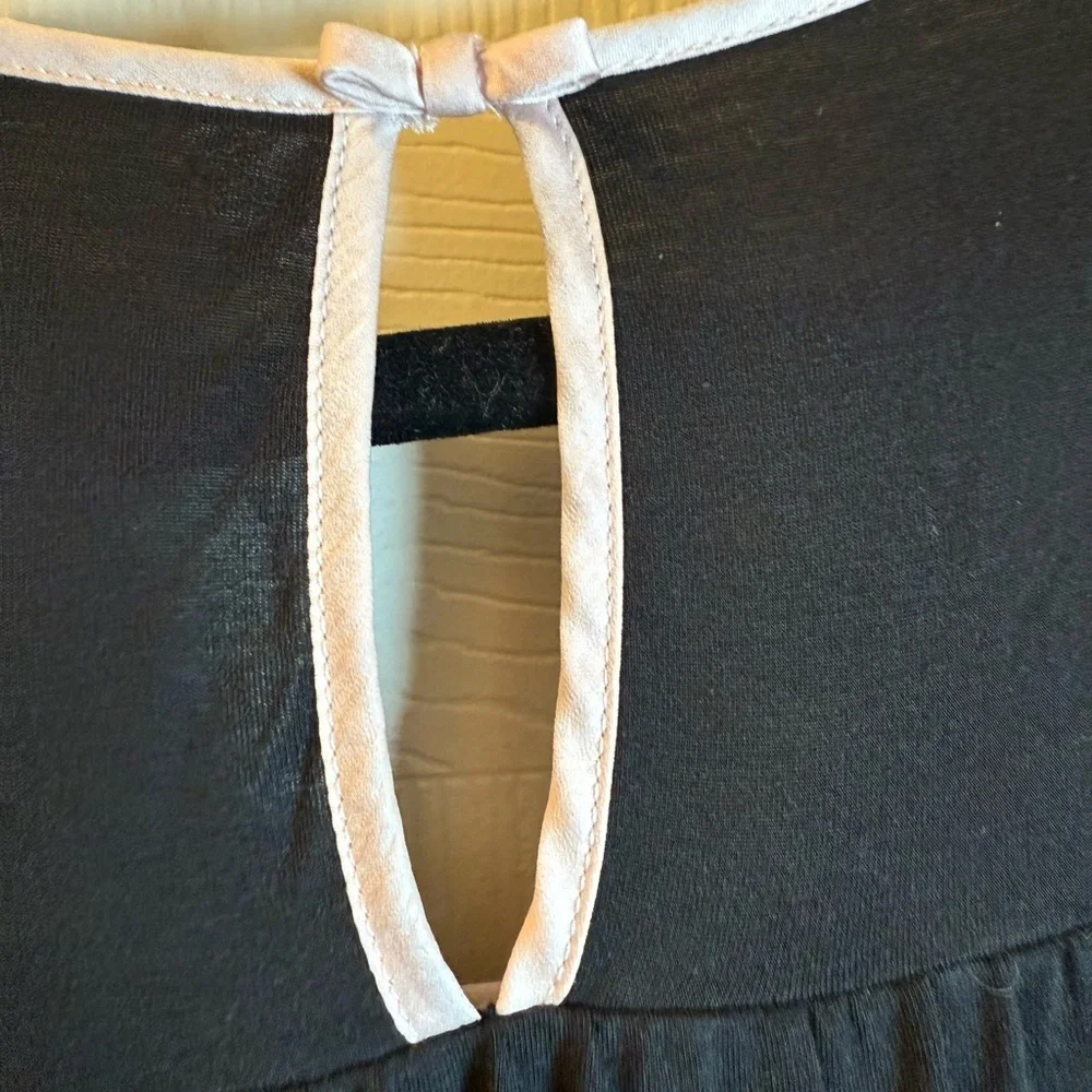kate spade Black Shift Dress with Pink Trim